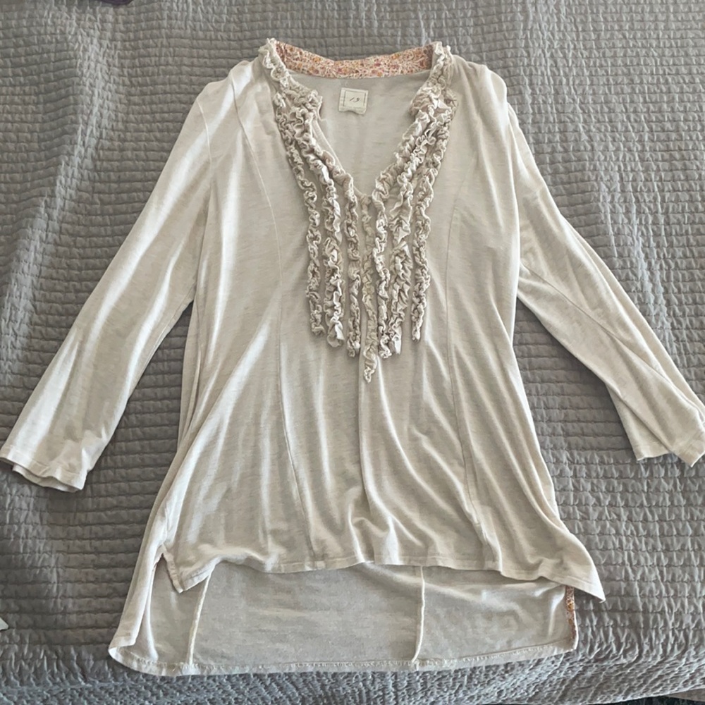 Anthropologie Ruffled Shirt